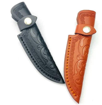 Retro Cowhide Leather Straight Knife Sheath Scabbard Pouch Belt Clip Holder Case Cover Kitchen Knives Sheath Gift