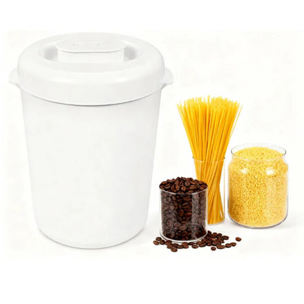 Plastic Automatic Vacuum Rice Airtight Storage Container 8L Dry Food Bin Vacuum Lid Battery Powered Kitchen Bathroom Pantry