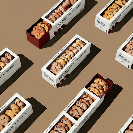 Eco Friendly Bakery Packaging Crepe Mini Pancakes Cake Waffle Pastry Cookie Paper Packing Slide Box with Window