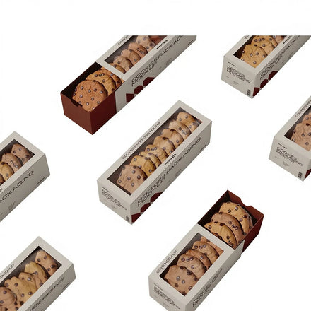 Wholesale Candy Boxes Cookies Custom Cookie Box Cardboard with Clear Plastic Window Cookie Box