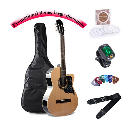 Factory Direct Sale Upgraded Affordable Beginner 39 Inch Nylon Strings Classical Guitar Starter Kit Guitar Classic