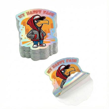 Custom Easy Peel Anti-Ultraviolet Printing Waterproof Durable Vinyl Pvc Holographic Die-Cut Custom Stickers