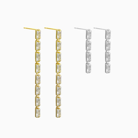 EH1595 Women Temperament Metal Tassel Geometric Earrings 2025 New Design Jewelry Wedding Party Luxury Accessories for Women Gift
