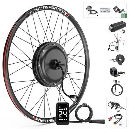 Electric Bike Conversion Kit JYLT 1000W 48V Brushless Gearless Rear Hub Motor Kit 26 27.5 700C DZ40 Display