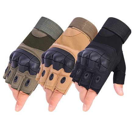 WANZHUO Hot Sale Half-Finger Soft Shell Polyester Waterproof Tactical Gloves for Gym Cycling Outdoor Activities