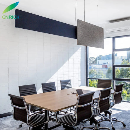 Modern Acoustic & Texture Led Linear Line Pendant Lighting New Design Sound-proof Chandelier for Supermarket Office Hotel