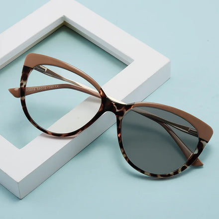 Anti Blue Light Frame Designer Optical Glasses Retro Photochromic Eyeglasses Anti Reflective Photo Gray Glasses