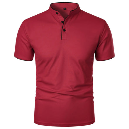 OEM Custom logo Embroidery Printed Design Summer Short-sleeved Men's Solid Color Tops Popular Fashion Short-sleeved Slim Polo