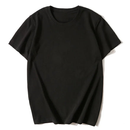 OEM Custom logo Embroidery Printed Design Combed Pure Cotton Thick T-shirt 200g Solid Color Short-sleeved Bottoming Shirt