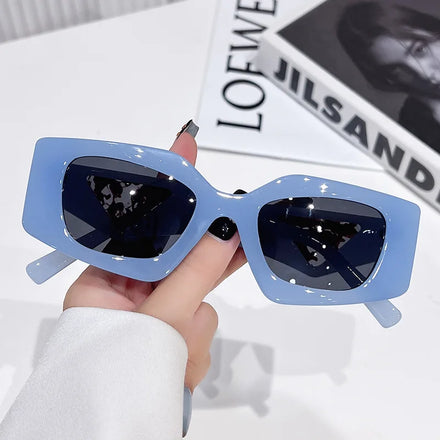 Trendy Retro Cat Eye Sunglasses Unisex Driving UV400 Black Blue Irregularity Frame Sun Glasses Fashion Designer Y2Ksunglasses