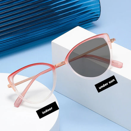 Anti Radiation Glasses Cateye Photochromic Glasses Women Optical Glass