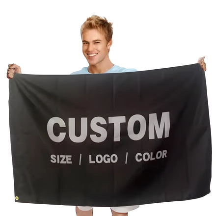 Wholesale 3x5ft Outdoor Polyester Advertising Banner Flag Custom Size Silk Digital Printing Personalized Design Custom Logo