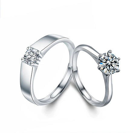 XJZ030 XJZ039 Couple Ring S925 Sterling Silver Moissanite Ring Party Gift for Women and Men