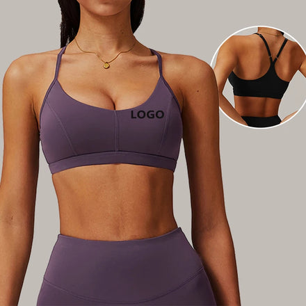 Nude Sports Bra Fitness Yoga Running Bra Fitness Sling Beautiful Back Yoga Bra