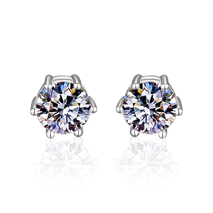 XED001 Fashion Luxury 925 Sterling Sliver VVS 1CT Moissanite Diamond Magnetic Stud Earrings Fine Jewelry for Women Wedding Party