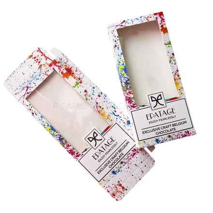 Custom Branded Kraft Paper Boxes for Chocolate Biscuits Sweet Packaging Empty Chocolate Bar Boxes with Clear Window