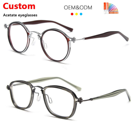 Hot Selling Spectacles Eye Glasses Frame Men Acetate Eyewear Eyeglass Optical Glasses with Low Price for Mens Women