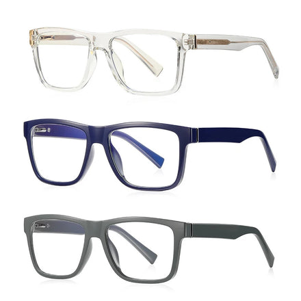 Classic Anti-blue Light Glasses Frame Unisex with Myopia Reading Glasses TR90 square Frame Flat Glasses Solid Eyeglasses Frames