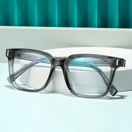 Simple Stylish Frame for Glasses Women Optical Myopia Rivet Transparent Square TR90 Anti Blue Light Large Eyeglasses Frames Men