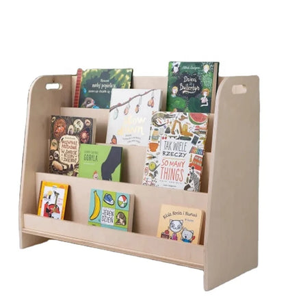 4-Tier Foldable Plywood Bookshelf for Kids Functional Living Room Bookcases & Bookshelves