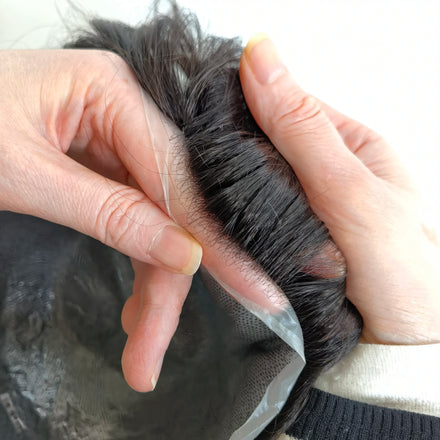 Super Thin 020304 Ultra PU Skin Base Natural Indian Human Hair Men Toupee With Factory Price