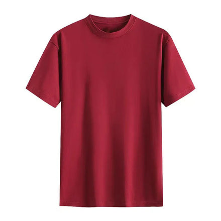OEM Custom logo Embroidery Printed Design 200g Pure Cotton Cross-border Special Brand Men's Large Size Short-sleeved T-shirt