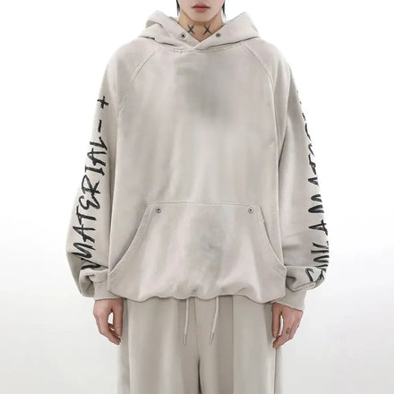 Custom Hoodies Oversize Paint Splatter Boxy Fit Cotton Fleece Hoodie for Men