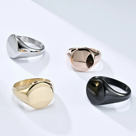Beimai OEM Ring Unisex Simple Polished Round Mirror Waterproof Stainless Steel Ring