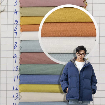 Polyester Ripstop Striped Pongee Fabric for Outdoor Winter Parka Lining Down Jackets