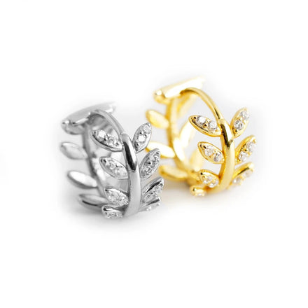EH1035 925 Sterling Silver Shiny Rhinestone Hoop Earrings for Women Single Cartilage Small Hoop Ear Bone Buckle Piercing Jewelry