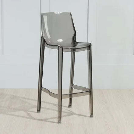 Luxury Nordic New Design clear Transparent Modern PC Resin Kitchen Dining Chair Acrylic Plastic High bar Stool Chairs for Room