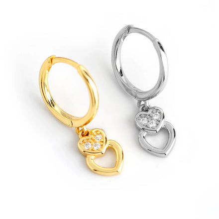 EH1053 925 Sterling Silver Sweet Romantic Heart Shape Earrings Pendant Women's Fashion Classic Wedding Party Jewelry Earrings