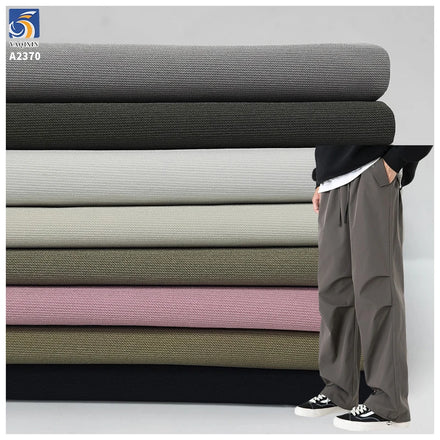 A2370 140gsm Vintage Jacquard Pants Fabric Composite Silk 95% Rayon 5% Spandex Stretch Fabric for Shirt and Casual Pants