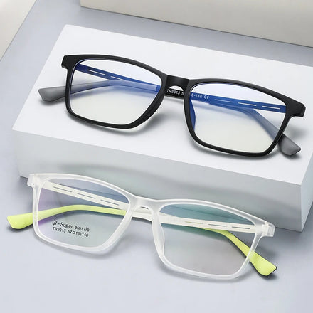 New TR90 Antiblue Light Advanced Glasses Frame Unisex Square College Style Lightweight Eyeglasses Frame Match Degree Glasses