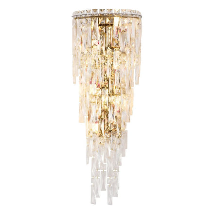 Stainless Steel Living Room Crystal Wall Lamps Elegant Hotel Application Wall Sconces