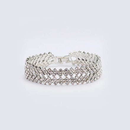 Fine Jewelry for Women Diamond Stainless Steel Bracelets Hand Jewelry Multilayer Bridal Rhinestone Fashion Bracelet Bangles