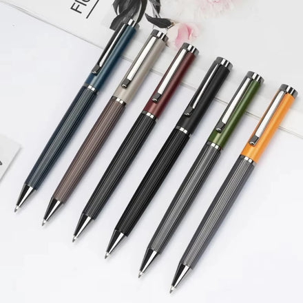 Morandi Colors Metal Ballpoint Pens 1.0mm/0.5mm Logo Promotional Signature Pens Twist Action Laser Engraving for Corporate
