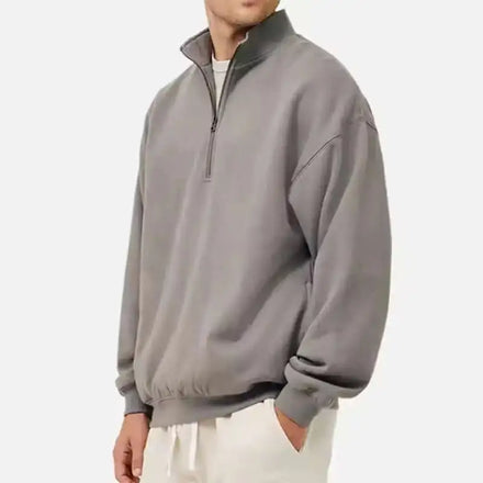 Autumn-Winter Heavy Fleece Half-Zip Eco-Friendly Hooded Breathable Hoodie for Men Vintage American Embroidery 410g Fabric