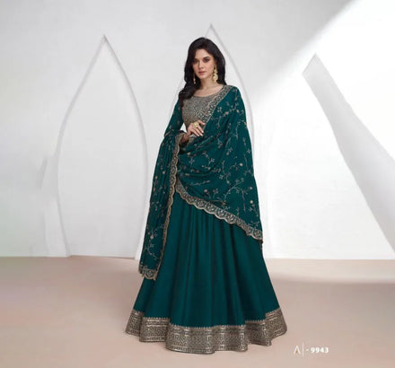 Traditional Best Selling Indian Style Georgette Anarkali Long Gown With Designer Dupatta for Women Pishwas