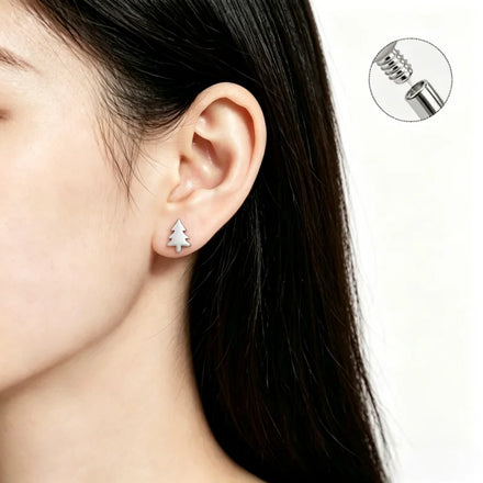 ASTM F136 Titanium Vintage Christmas Tree Shape 16G Internally Threaded Labret Piercing Jewelry Gold Plated Gift Weddings