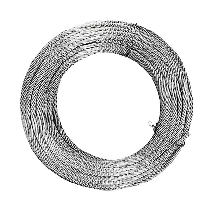 Heavy Duty 1/4 Inch Thickened Stainless Steel Aircraft Cable 7X19 Strands 6400lbs Breaking Strength Galvanized for Zip Lifting