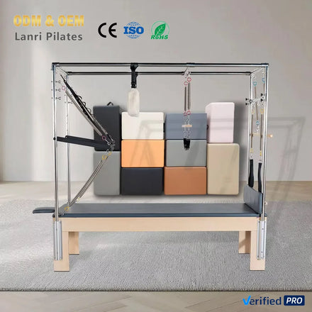 Factory Price High End Cadillac Machine Maple Wood Full Trapeze Commercial Durable Pilates Cadillac Reformer Pilates Cadillac