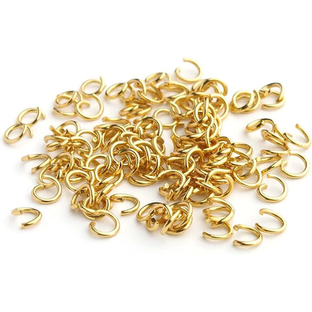 Wholesale 50pcs/lot 4-8mm Stainless Steel Open Jump Rings Split Ring Connectors for DIY Jewelry Findings Making Supplies