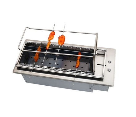 Commercial Automatic Push-Pull 220V 110V Electric Rotating BBQ Grill Kebab Charcoal Barbecue Skewers Machine