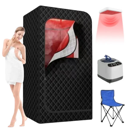 Modern Portable Infrared Steam Room Convenient Household Sauna Steam Box 660nm Red Light Therapy 1200W Steamer Sweat Box