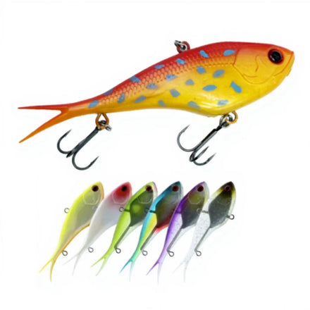 130mm/60g Fast-Sinking Barramundi Vibra Soft Vibe Lure Custom OEM Lead Fast-Sinking Lure Hooks for Lake Fishing Saltwater