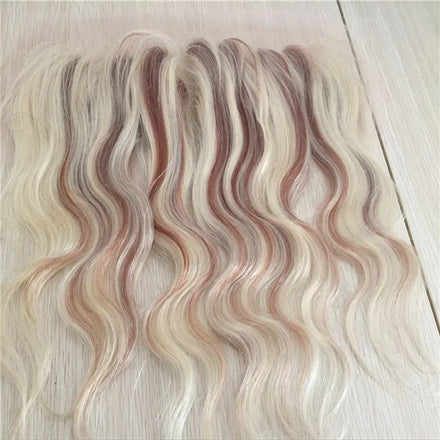 13x4 Transparent Lace Front Brazilian Remy Hair Preplucked Highlight 30/613 for Piece