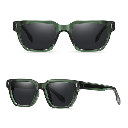 Fashion Eyewear Propionic Acid Rectangular Thick Frame Sunglasses Men Retro Polarized Wholesale Custom logo Sunglasses Women