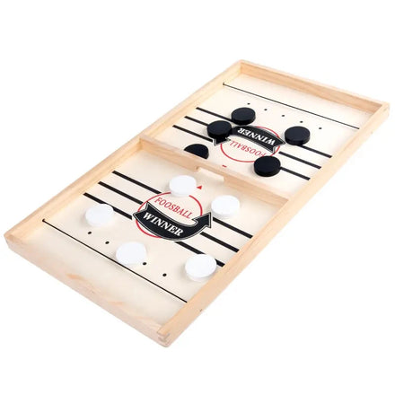 Fast Puck Winner Wooden Board Game Fast Sling Puck Game for Family Promotional Sports Toys Game Paced Puck Table
