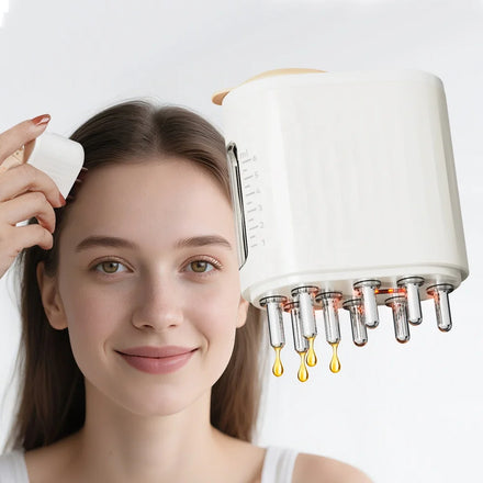 Anti Hair Loss Treatment Scalp Massager Electric Follicle Activator Growth Stimulant Oil Serum Applicator Comb Device Dispenser